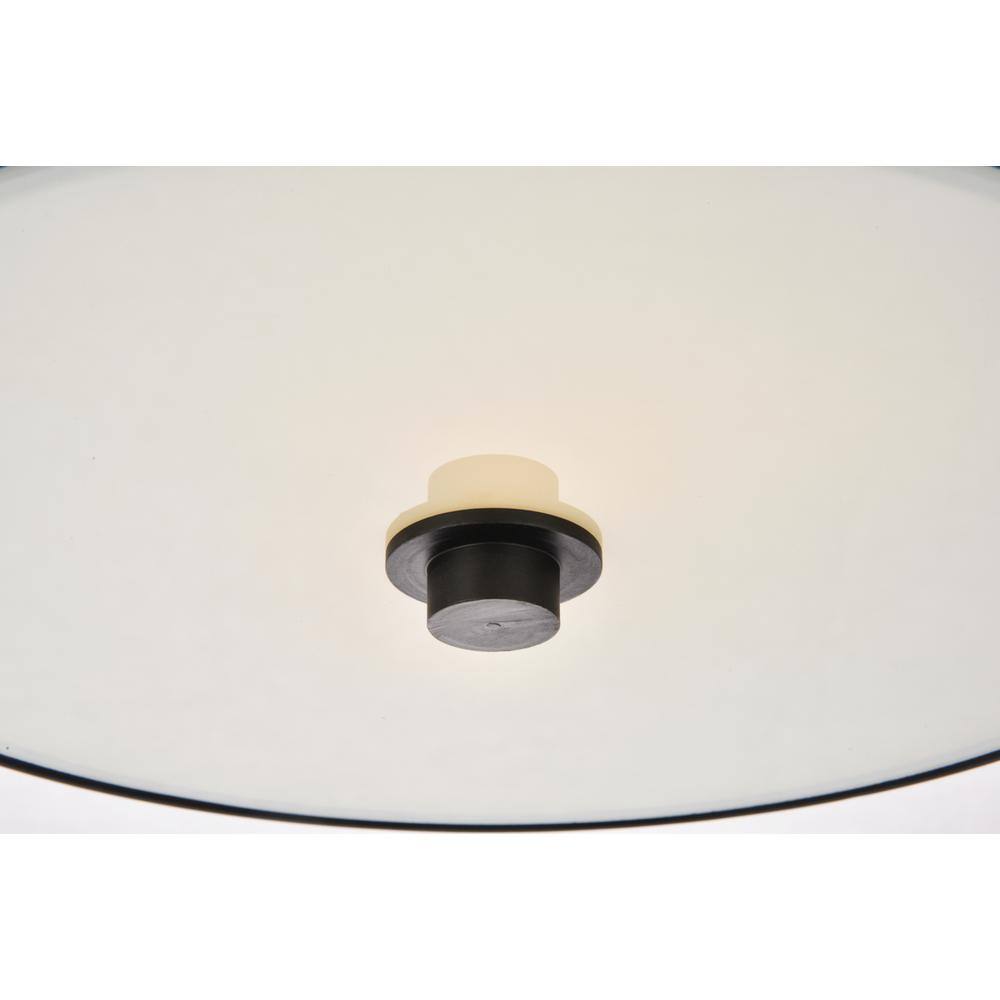 Back. Living District - Hadrian 2 light 12 inch flat black flush mount - Flat Black And White.
