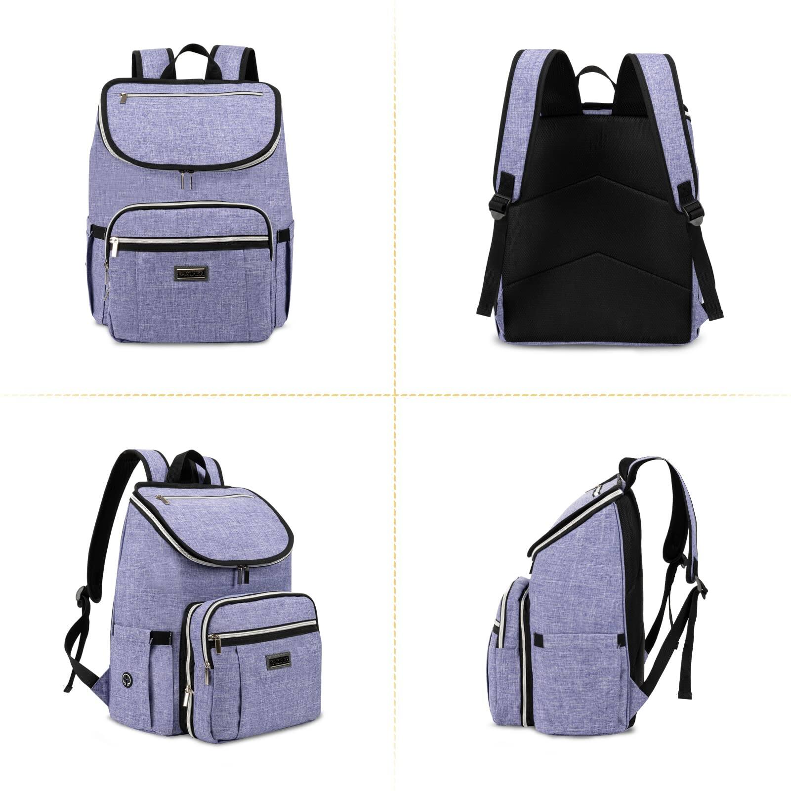 Alt View 4. Live At Space - Travel Dog Backpack - Detachable Food Container for Pet Supplies Gear Bag Traveling with 2 Silicone Collapsible and Bask.