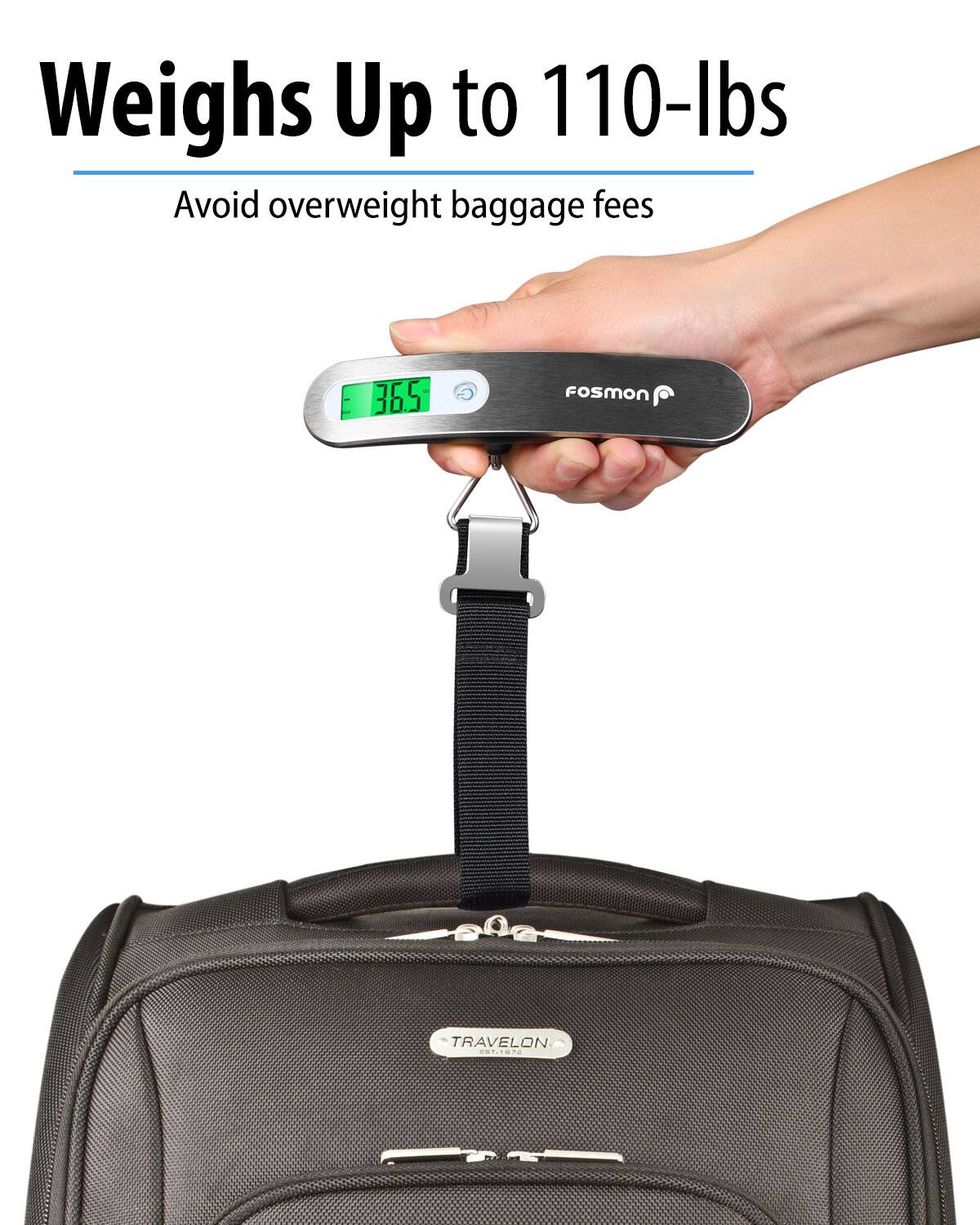 Weighs Up to 110-lbs Avoid overweight baggage fees C.OC 765 fosmon TRAVELON aT.aie |