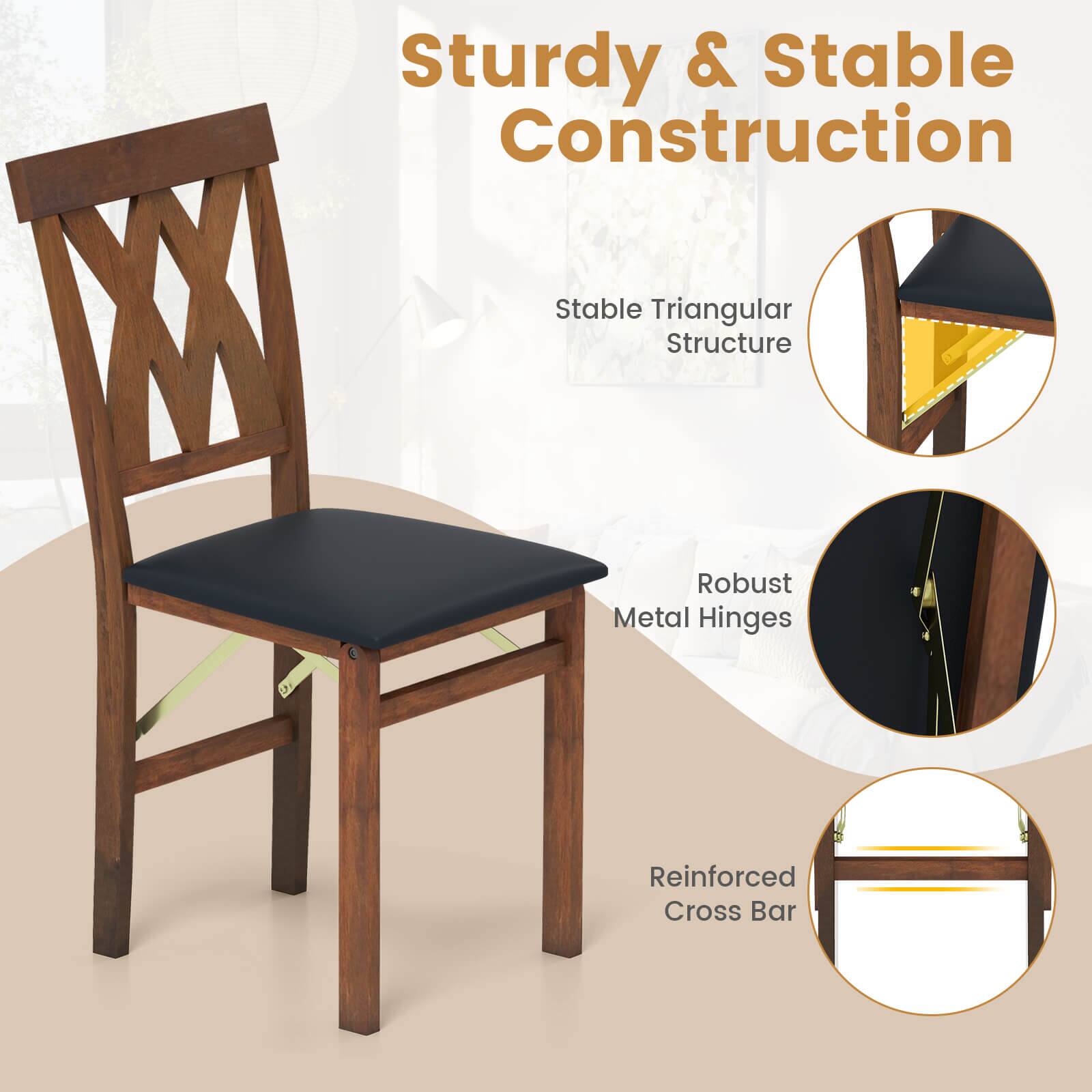 Sturdy & Stable Construction

Stable Triangular Structure
Robust Metal Hinges
Reinforced Cross Bar