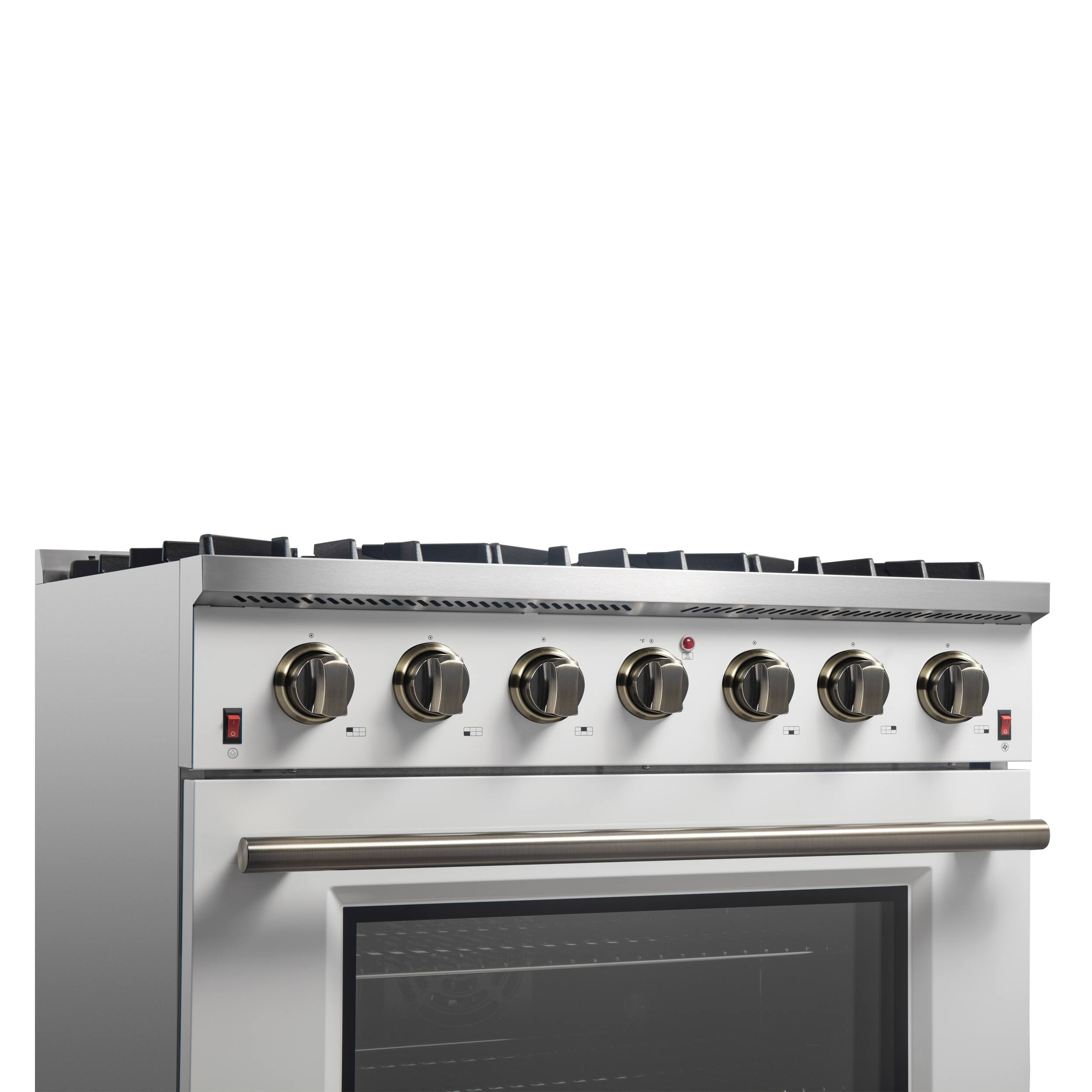 Alt View 8. Forno Appliances - Galiano 5.36 Cu. Ft. Freestanding Gas Range with Convection Oven - White.
