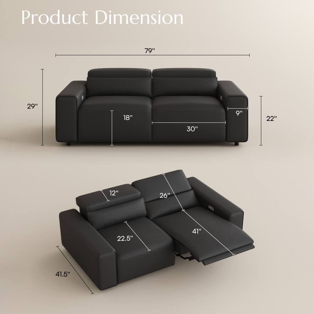 Product Dimension

79"  
29"  
18"  
9"  
22"  
30"  
12"  
26"  
22.5"  
41"  
41.5"