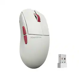 Keychron - G4 8K Wireless Mouse - Wired - White