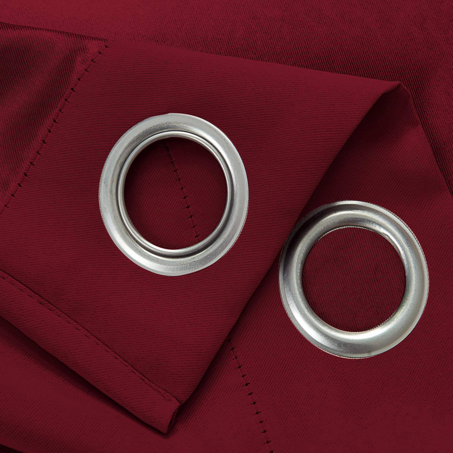 Angle. RT Designers Collection - RT Designers Collection Anchorage Blackout Grommet Curtain Panel 54" x 84" Red - Red.