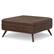 Angle. Simpli Home - Owen XL Square Coffee Table Storage Ottoman - Distressed Chestnut Brown.