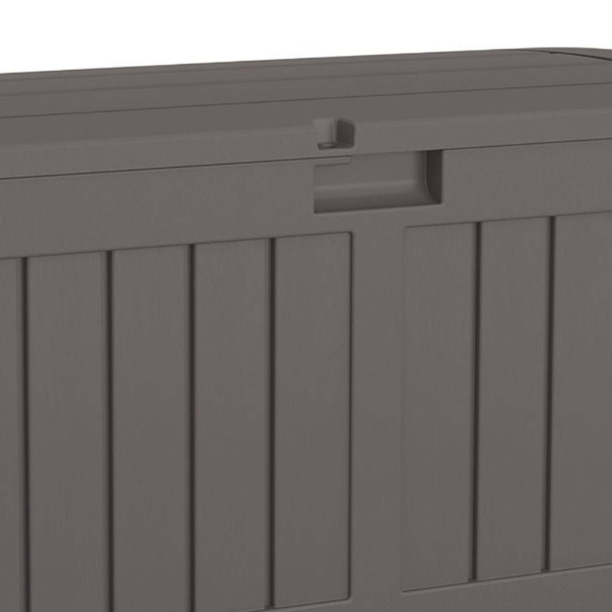Alt View 5. Suncast - Suncast 50 Gallon Plastic Deck Box with Molded Lockable Feature for Home, Gray - STONEY.