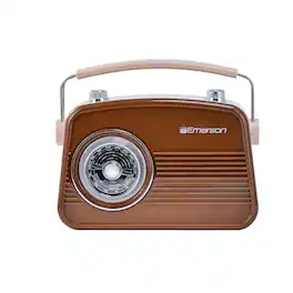 Emerson - Portable Bluetooth® Retro Radio with Built-in Rechargeable Battery