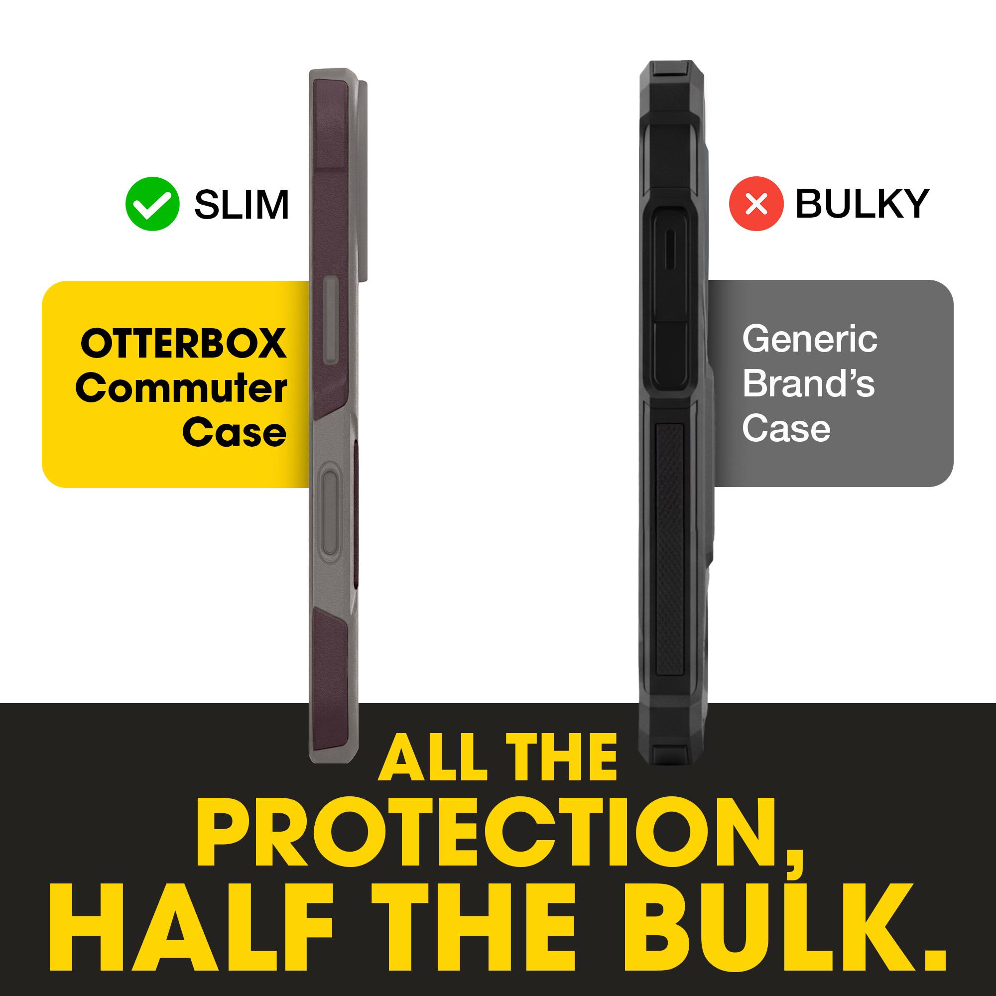 SLIM X BULKY  
OTTERBOX Commuter Case  
Generic Brand's Case  
ALL THE PROTECTION, HALF THE BULK.