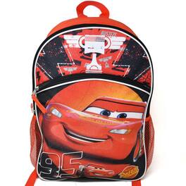 Disney - Cars Lightning Mcqueen 16" Red Nylon School Backpack for Kids, with a front Pocket - Assorted Pre-Pack