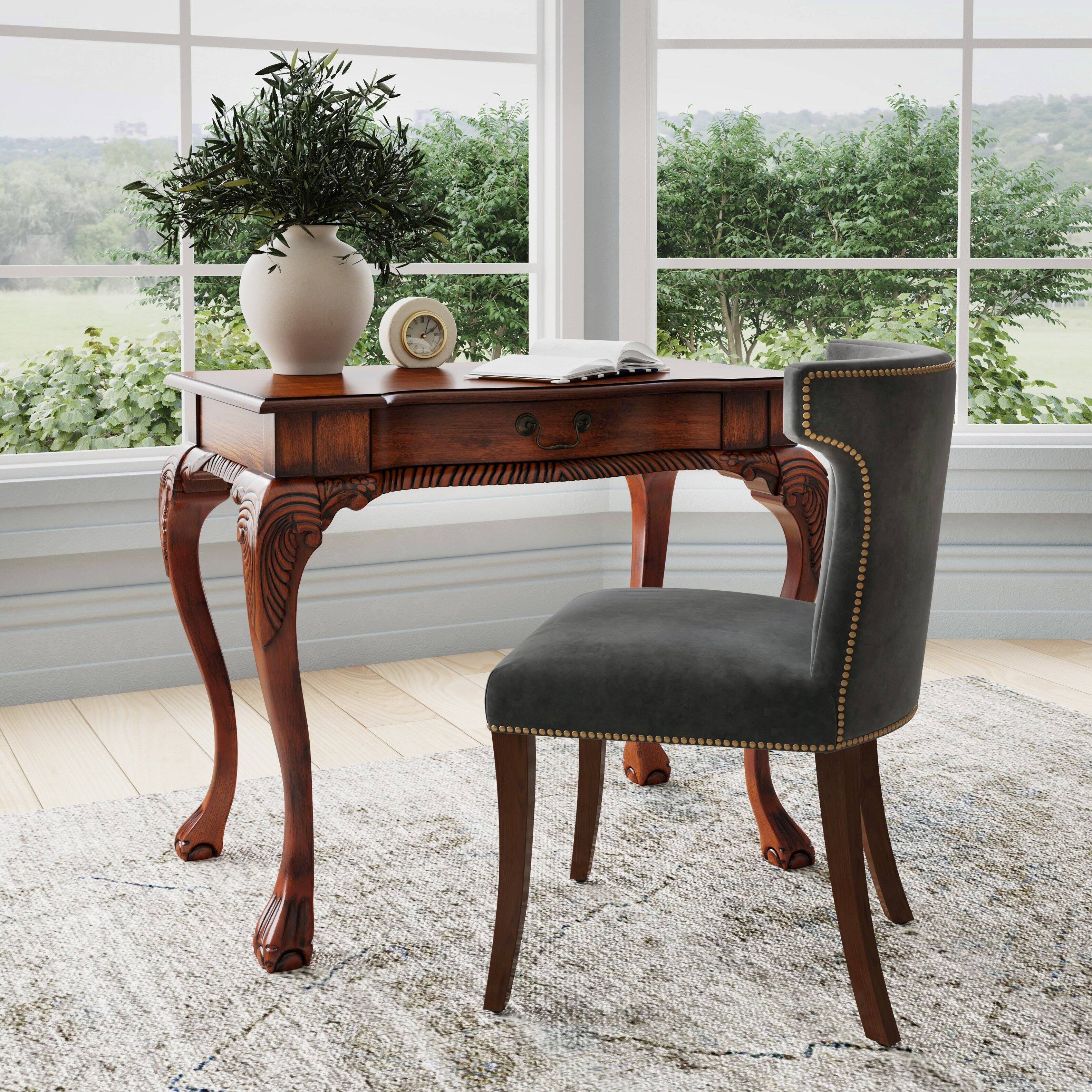 Alt View 1. Butler Specialty - Dupree 35 in. W Rectangular Wood 1 Drawer Traditional Writing Desk - Medium Brown.