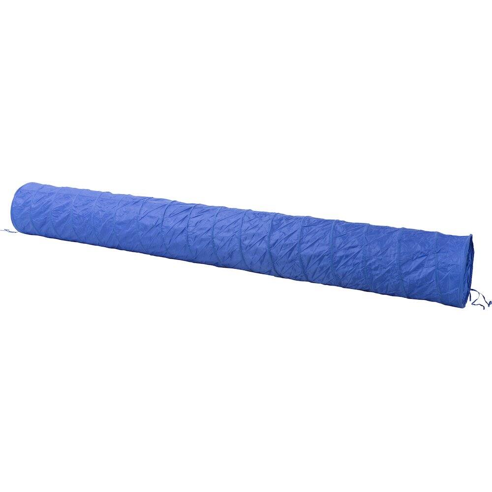 Front. TRIXIE - Dog Agility Tunnel 16.5', Portable Dog Training Tunnel, Obedience - Blue.