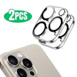 Qixxronics - 2PCS for iPhone 15 Pro Camera Lens Protector Tempered Glass Lens Cover Flim - Clear