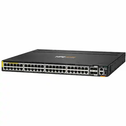 Front. HP - Aruba CX 6300 Ethernet Switch - 48 Ports - Manageable - 5 Gigabit Ethernet, 50 Gigabit Ethernet, 25 Gigabit Ethernet - Black.