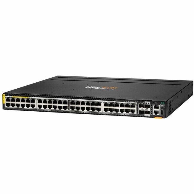 Front. HP - Aruba CX 6300 Ethernet Switch - 48 Ports - Manageable - 5 Gigabit Ethernet, 50 Gigabit Ethernet, 25 Gigabit Ethernet - Black.