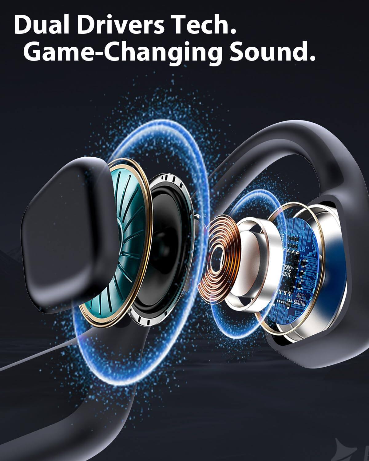Dual Drivers Tech. Game-Changing Sound.