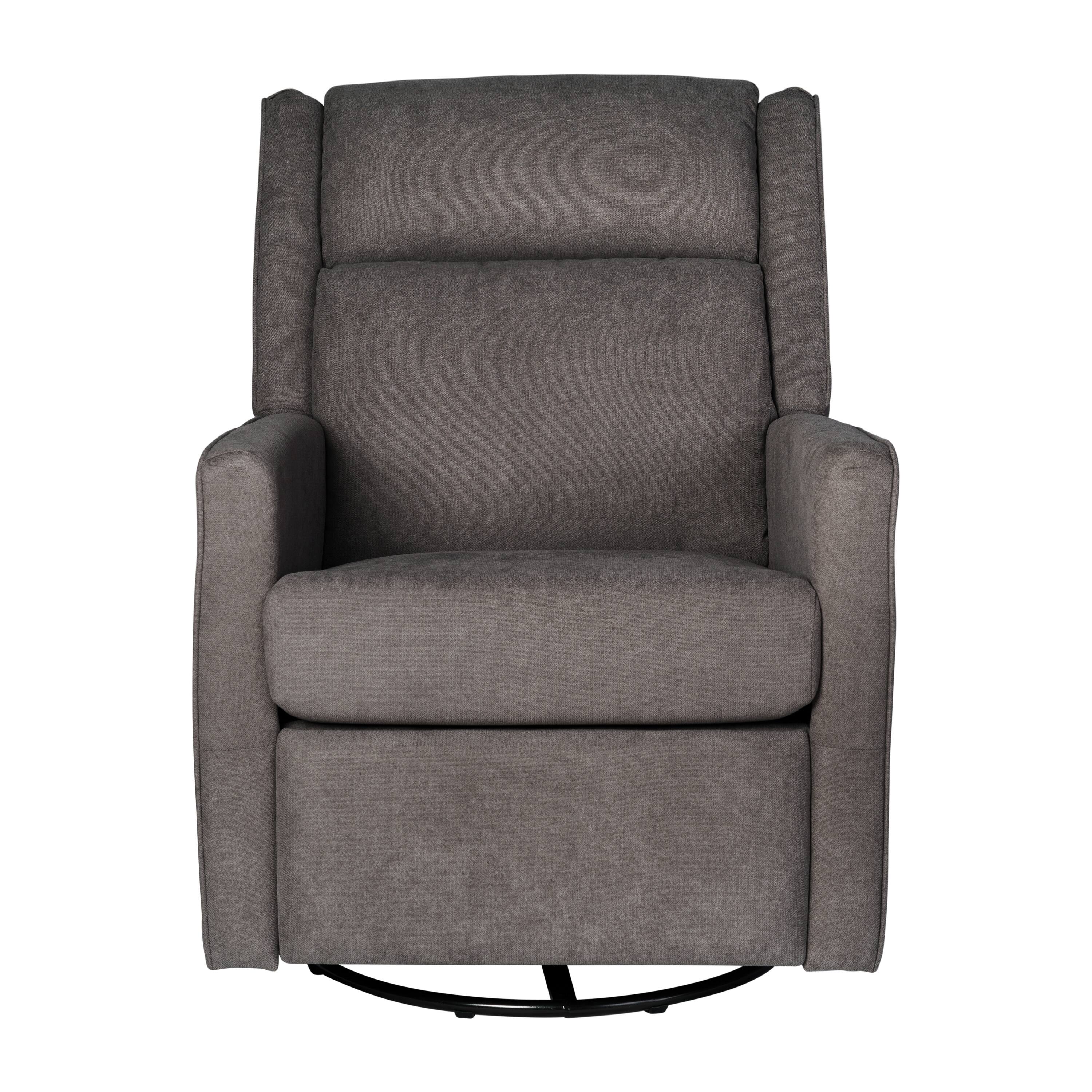Alt View 9. Emma + Oliver - Mari Manual Glider Rocker Recliner with 360 Degree Swivel Perfect for Living Room, Bedroom, or Nursery - Dark Gray.