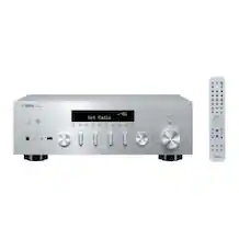 Front. Yamaha - R-N600ASL Bluetooth 120-Watt 2.0-Channel Network Stereo Receiver with Remote - Silver.