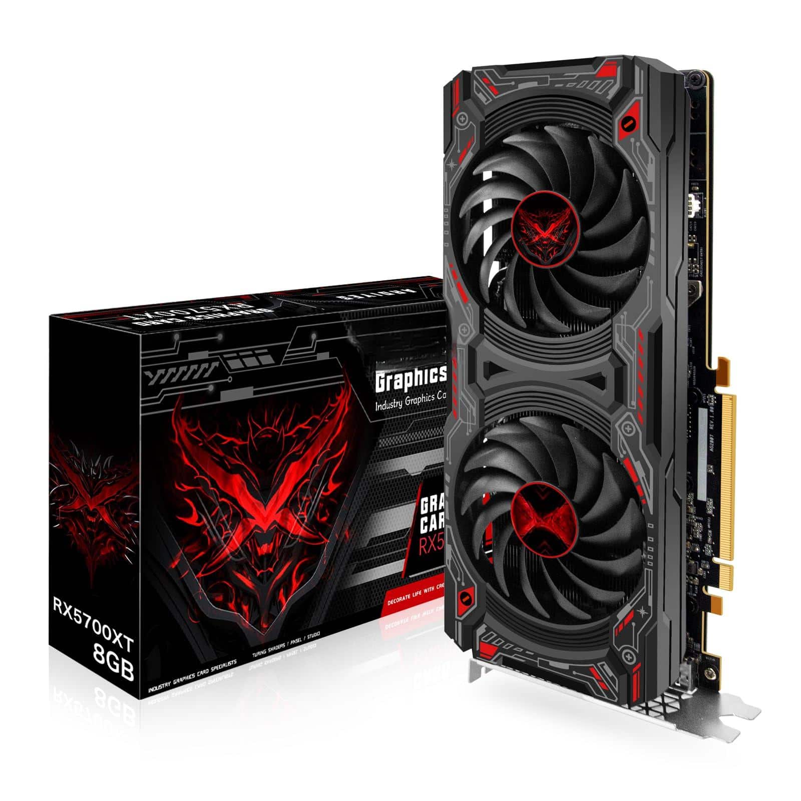 Dazzling Pops - RX 5700 XT Graphics Card GDDR6 256 Bit DirectX 12 3*DP and 1*HDMI Port PCIe4.0 2K Graphics Card for Gaming