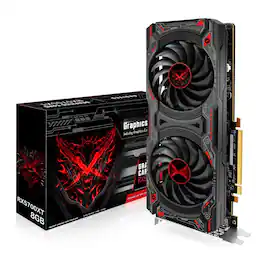 Dazzling Pops - RX 5700 XT Graphics Card GDDR6 256 Bit DirectX 12 3*DP and 1*HDMI Port PCIe4.0 2K Graphics Card for Gaming
