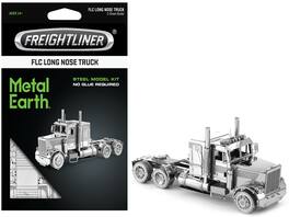 Model Kit Freightliner FLC Long Nose Truck (Challenging Difficulty) Steel Model by Metal Earth - Silver