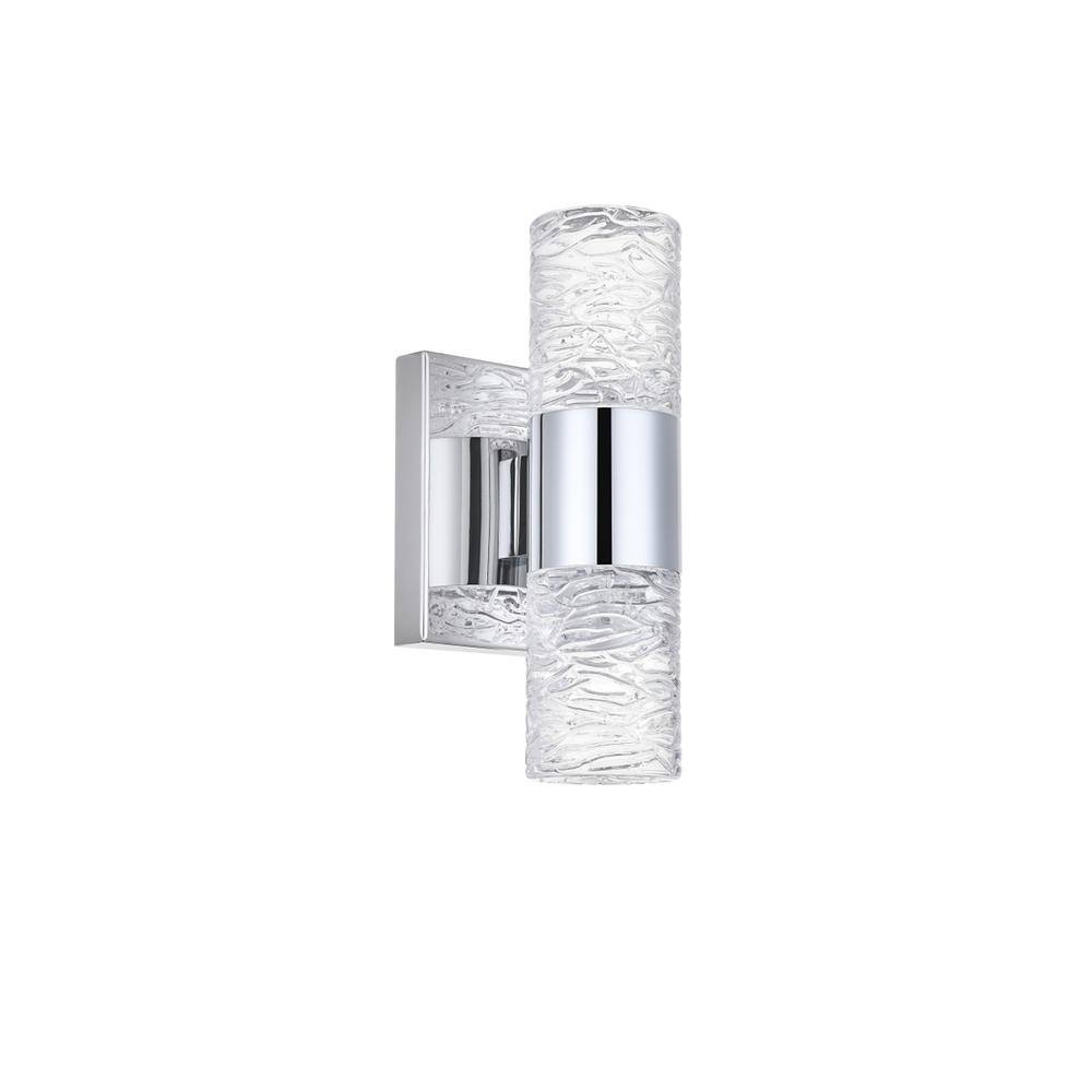 Alt View 1. Elegant Lighting - Vega 2 light Chrome LED Wall Sconce - Chrome.
