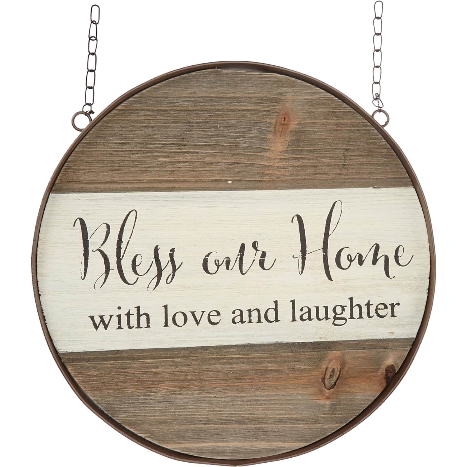 K&K Interiors - Bless Our Home Circle Arrow Replacement Sign 13 x 13 inch - Arrow Sold Separately - Brown price history on PriceWatchPro