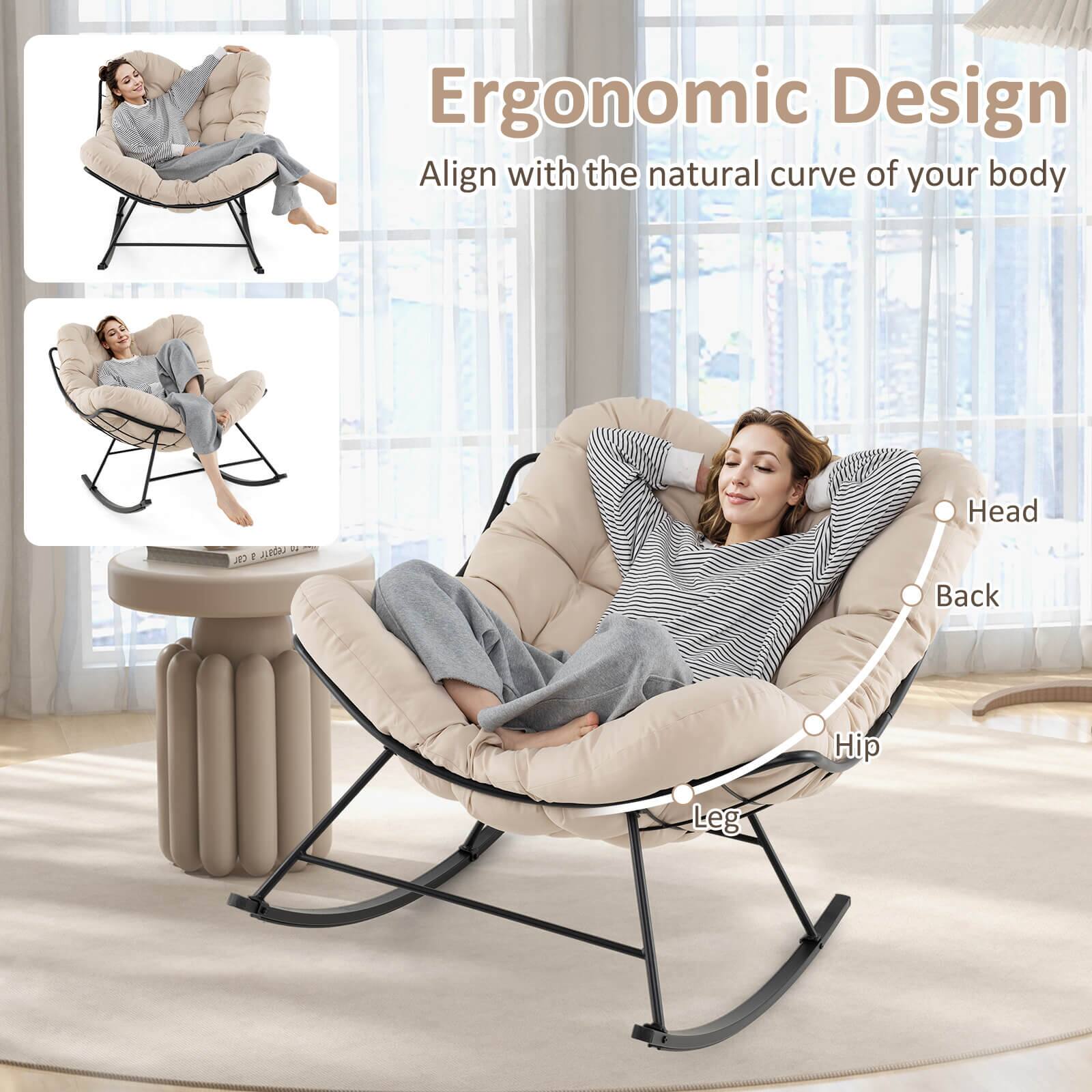 Ergonomic Design  
Align with the natural curve of your body  

Head  
Back  
Hip  
Leg