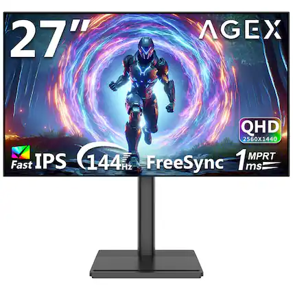 27" AGEX QHD 2560X1440 1 MPRT Fast IPS 144Hz FreeSync 1ms