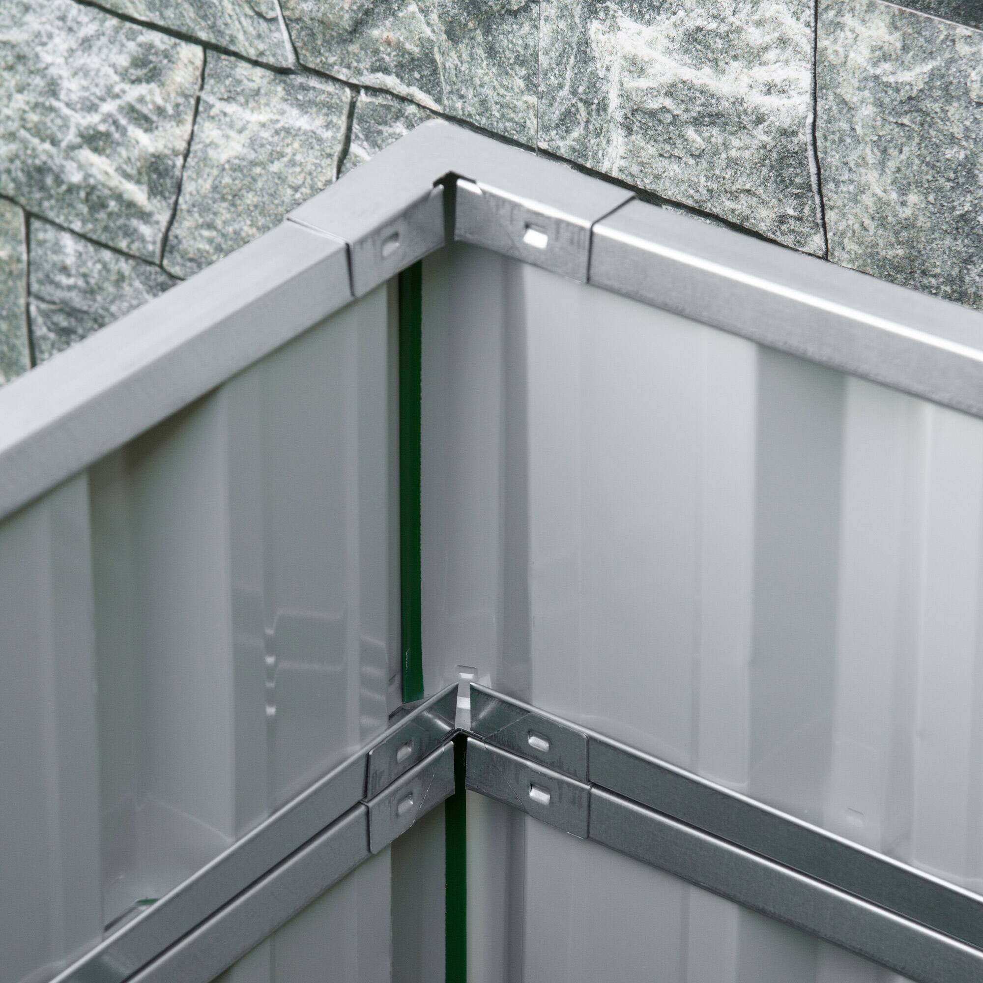 Alt View 7. Outsunny - 3 Tier Raised Garden Bed Outdoor Metal Patio Planter Box with Gloves,  4' x 4' x 2' for Backyard - Green.