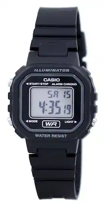 Casio - Illuminator Quartz Alarm Chrono LA-20WH-1ADF Ladies Watch - Black
