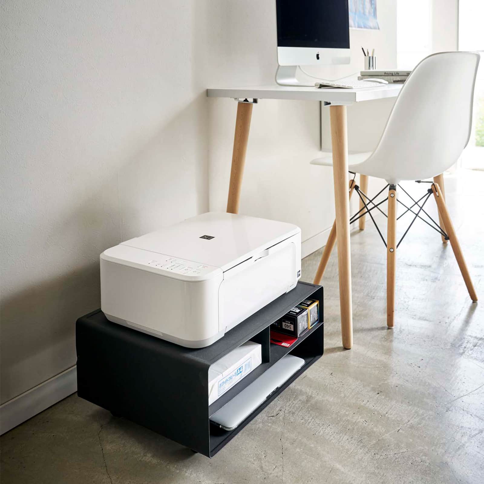 Yamazaki Home - Rolling Printer Stand - Steel