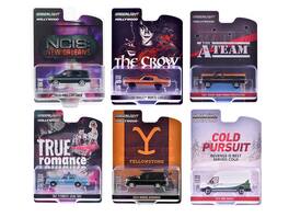 "Hollywood Series" Set of 6 pieces Release 43 1/64 Diecast Model Cars by Greenlight - Multicolor