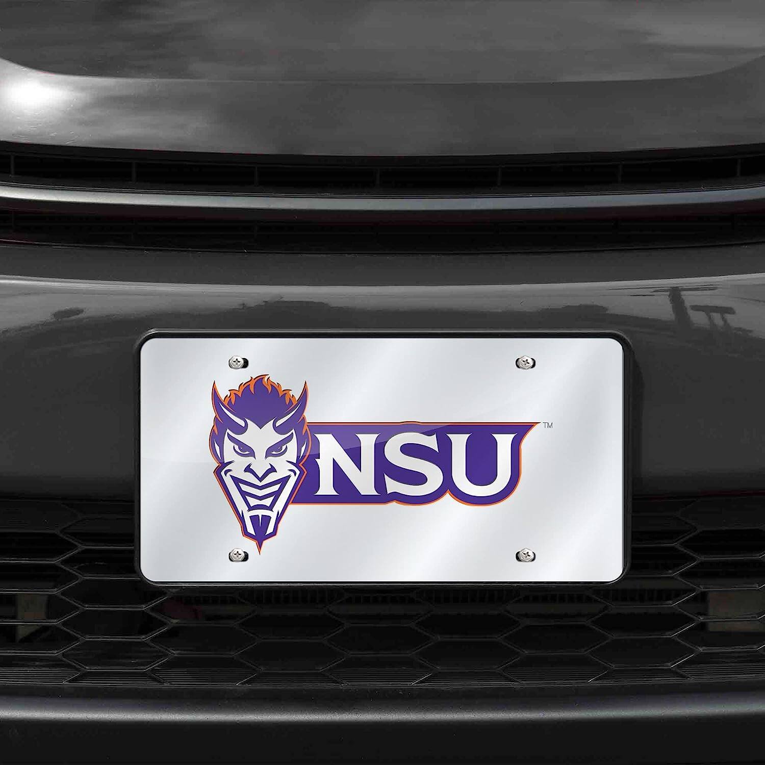Alt View 1. Rico Industries - NSU Northwestern State University Demons Acrylic License Plate Laser Tag - Multi.