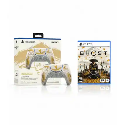 Sure, here is the corrected and grouped text:
**PlayStation A0 SONY PS5 GHOST OF YOTEI LIMITED EDITION**
**DualSense Wireless Controller**
**Limited Edition**
**Ghost of Yotai**
**PS5, PC, Mac, Windows**
**M (Mature)**
**SP (Single Player)**
**2B (2 Players)**