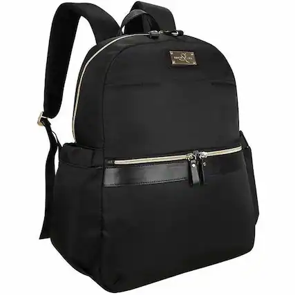 Front. ECO STYLE - Sandy Lisa Laguna Carrying Case (Backpack) for 14" to 15.6" Notebook - Black - Shoulder Strap, Trolley Strap - 17" - Black.