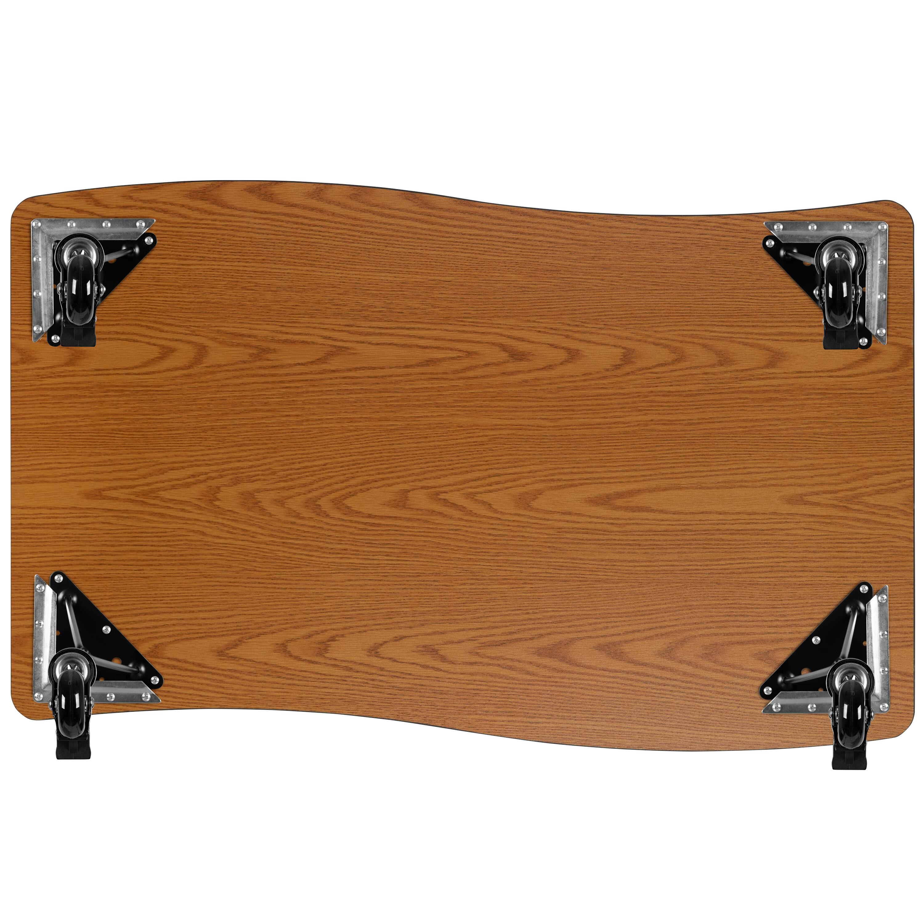 Alt View 7. Emma + Oliver - Mobile 28"Wx47.5"L Wave Flexible Collaborative Kids Adjustable Activity Table - Grey.