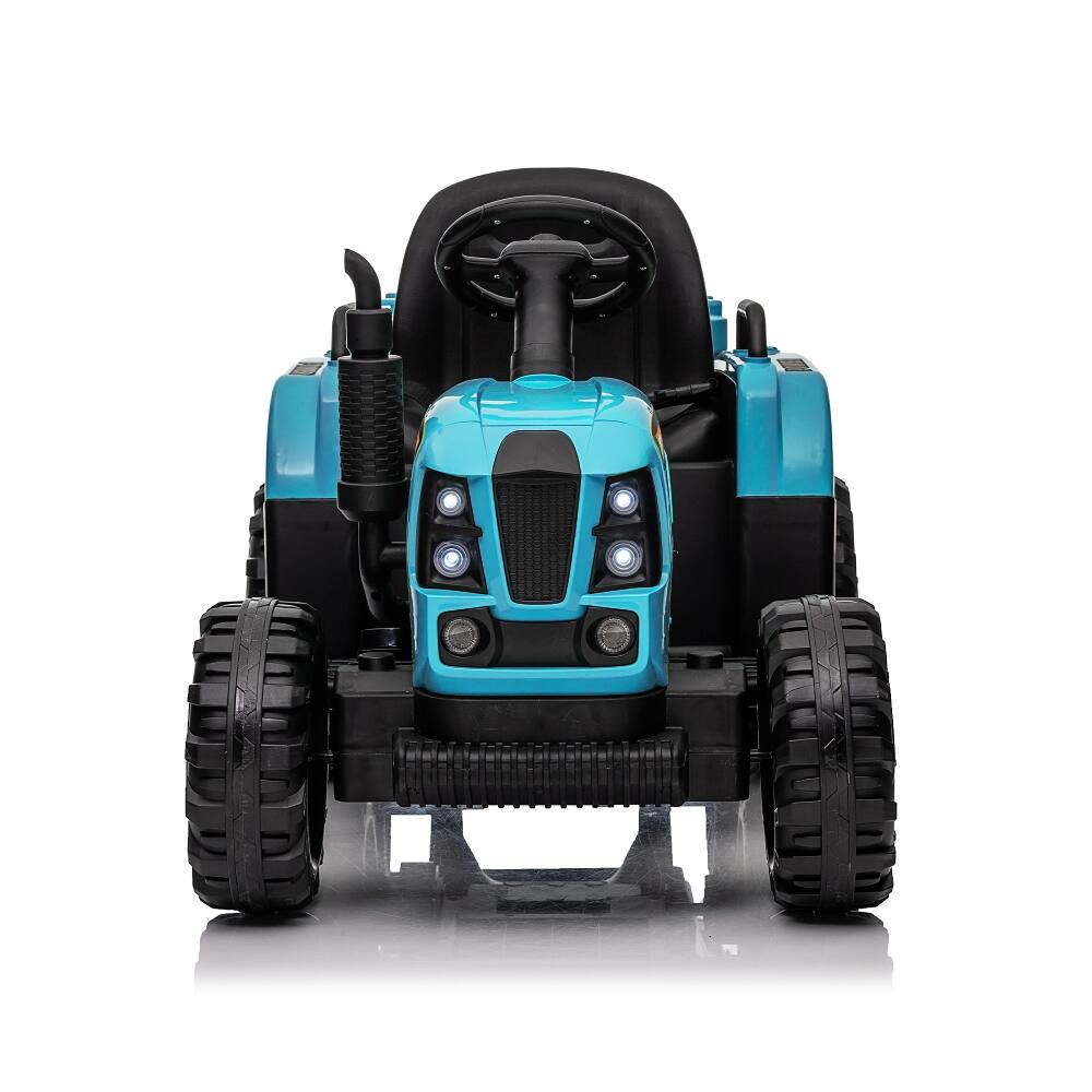 Alt View 1. Ropilly - Ropilly 24v ride on tractor with trailer, 400W Electric Tractor Toy, Blue.