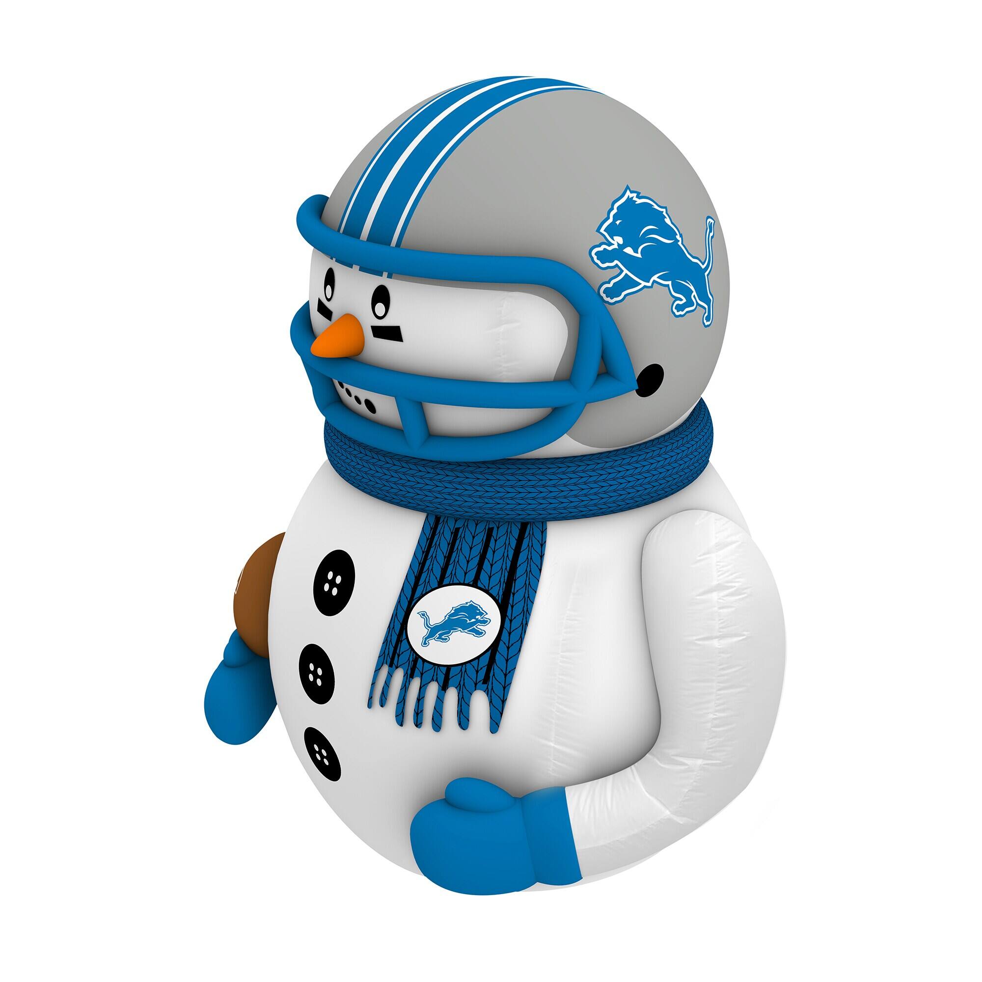 Alt View 1. Sporticulture - Detroit Lions 7' Inflatable Snowman Player - Gray.