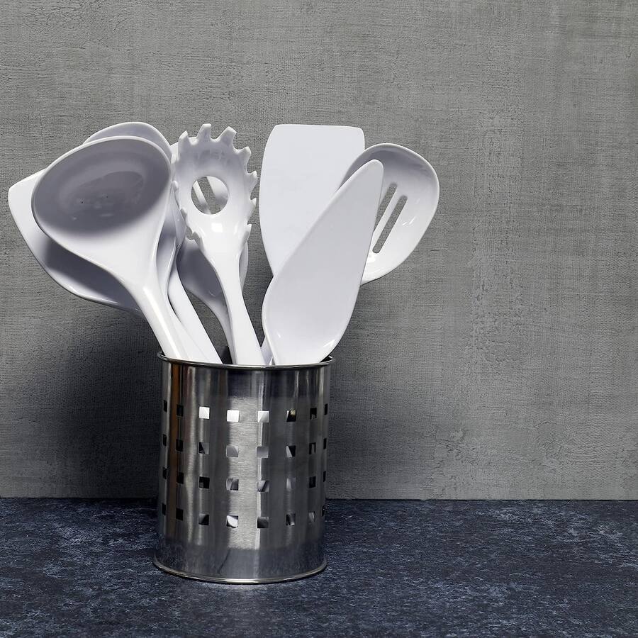 Chef Tools Set Chef Craft Basic Melamine Kitchen Tool and Utensil Set, 9 Piece White ...