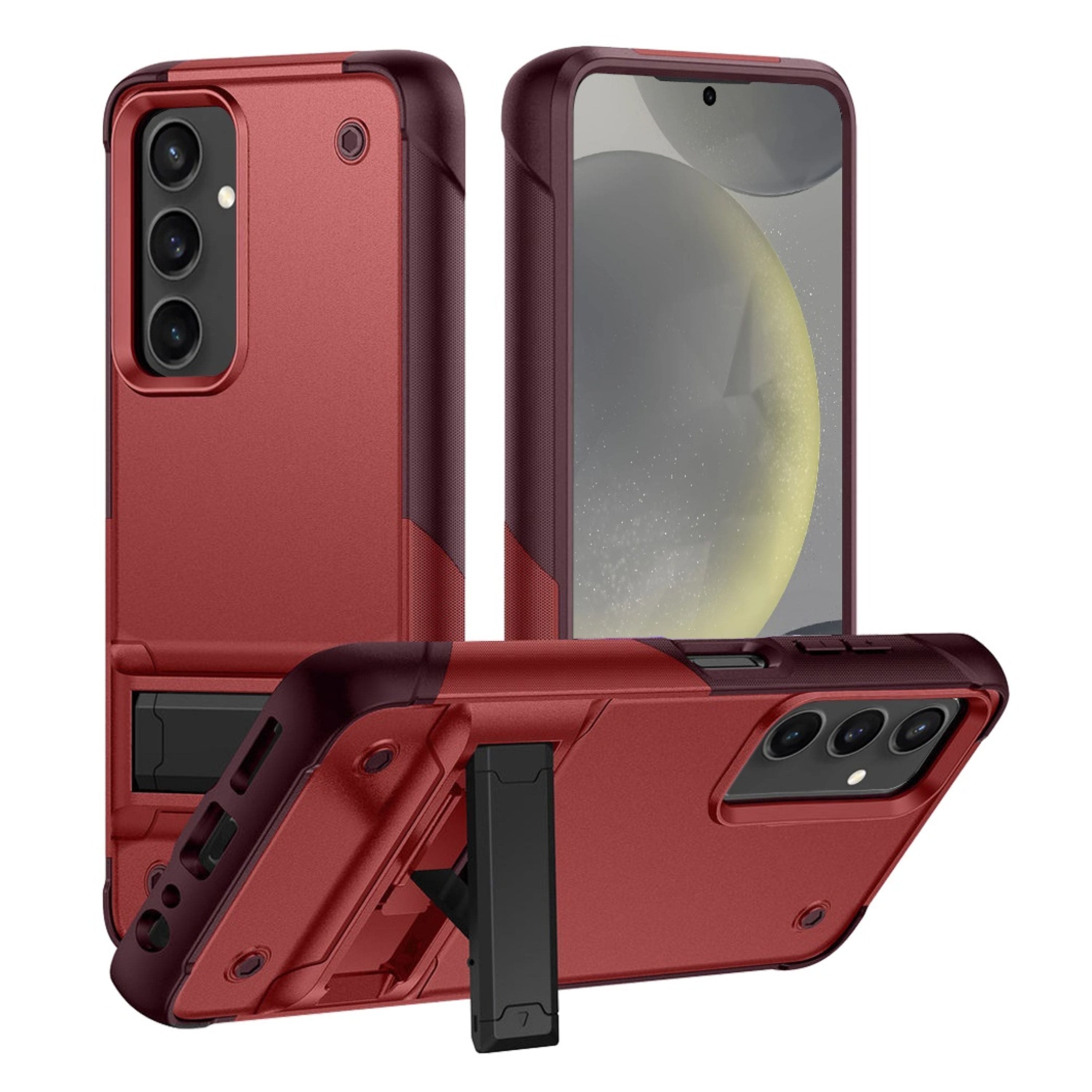 Kitcheniva - Protective Phone Cover With Built-in Kickstand For Samsung Galaxy S24+ - Red price history on PriceWatchPro