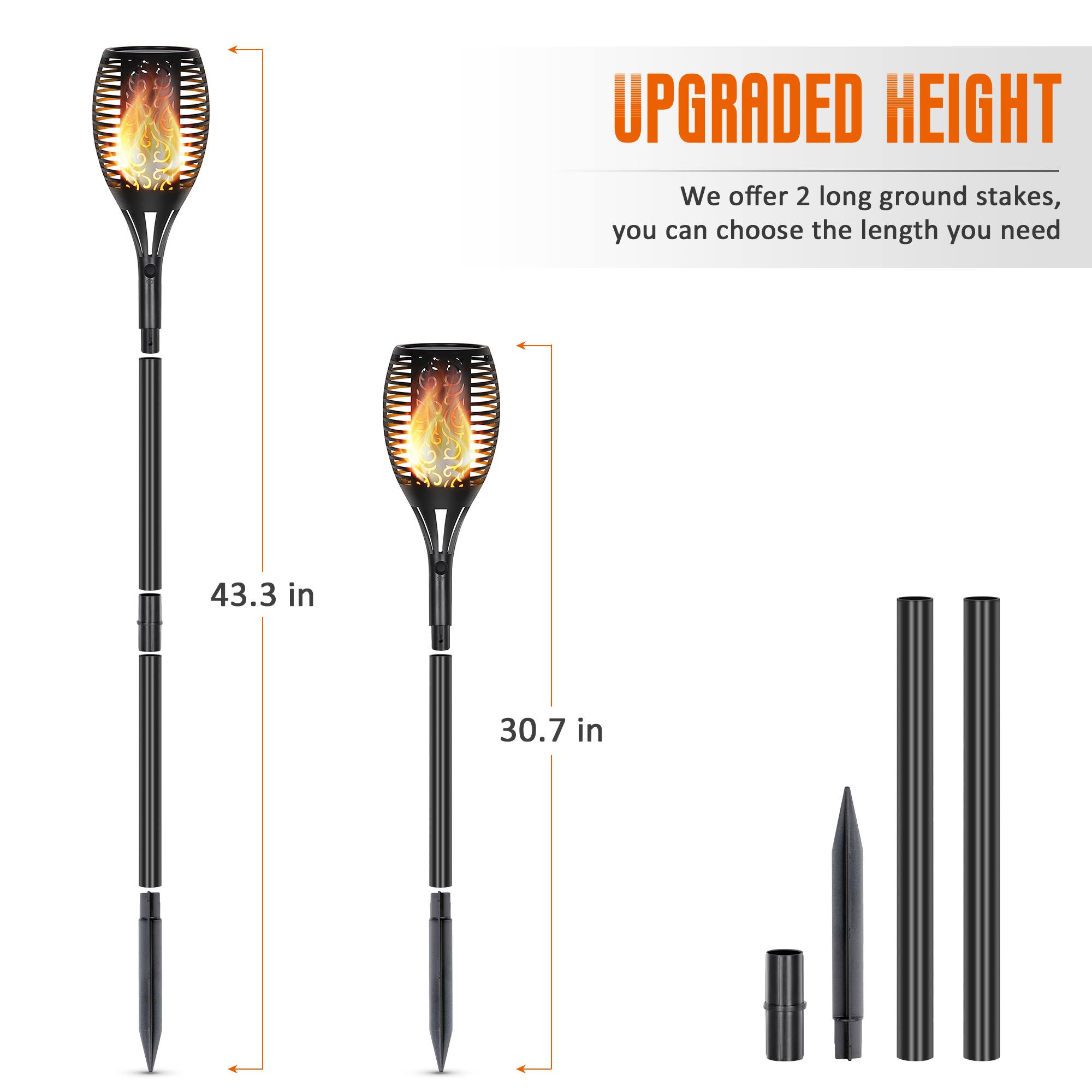 UPGRADED HEIGHT

We offer 2 long ground stakes, you can choose the length you need

43.3 in

30.7 in