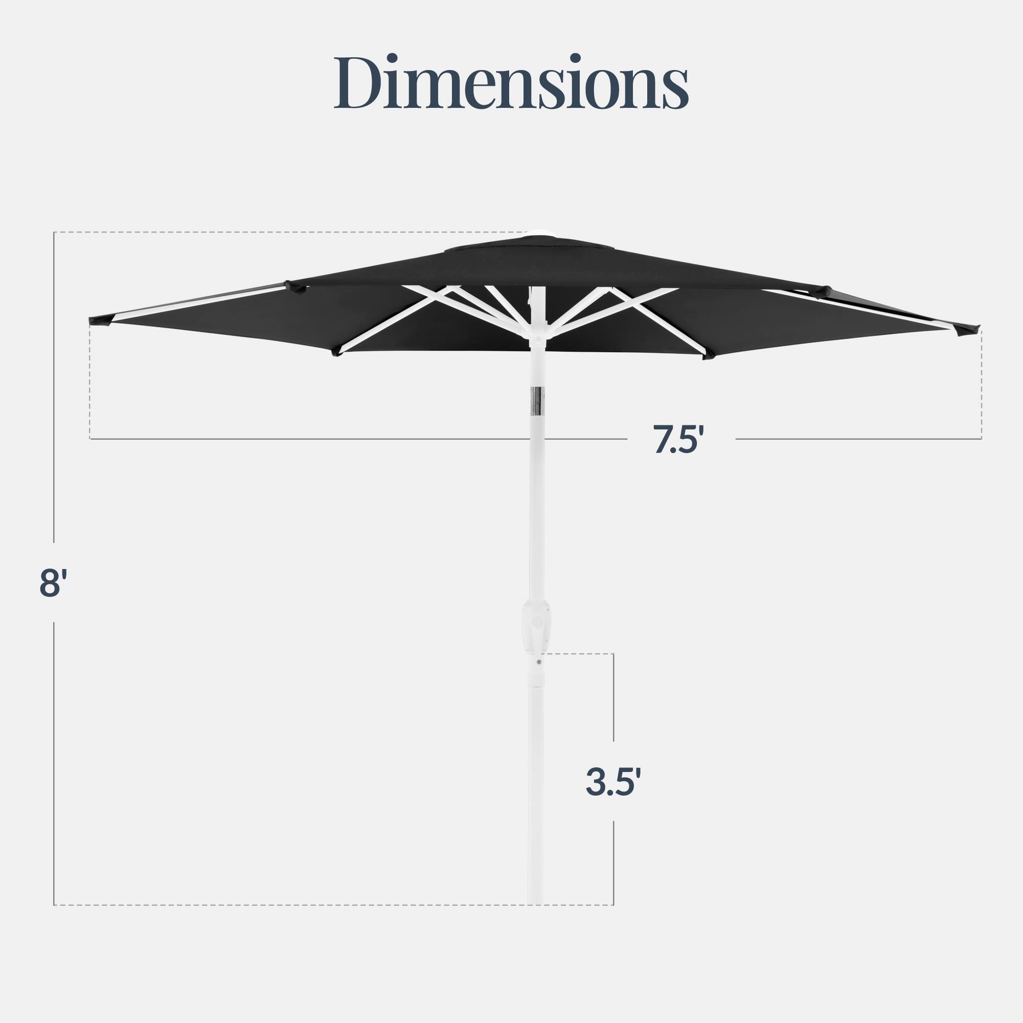 Dimensions: 7.5' x 8' x 3.5'
