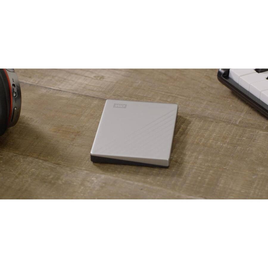 Alt View 1. Western Digital - WD My Passport Ultra WDBPMV0050BSL 5 TB Portable Hard Drive - External - Silver - Desktop PC Device Supported - USB 3.0 - Silver.