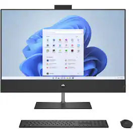 HP - Refurbished Excellent - PAVILION 32-B0000 31.5" QHD Intel i5-12400T 1.80 GHz 16 GB DDR4 512 GB SSD Intel UHD Graphics 730 W11H AIO Desktop - Black