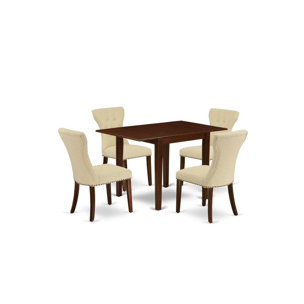 Left. East West Furniture - Dining Room Set Mahogany - Brown.