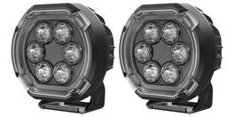 Stinger - HEXCORE 6” LED Pod Lights (Pair) – Amber/White, Universal Off-Road Spot Beam for 4x4 Vehicles, Jeep Wrangler, ATV, UTV - Black