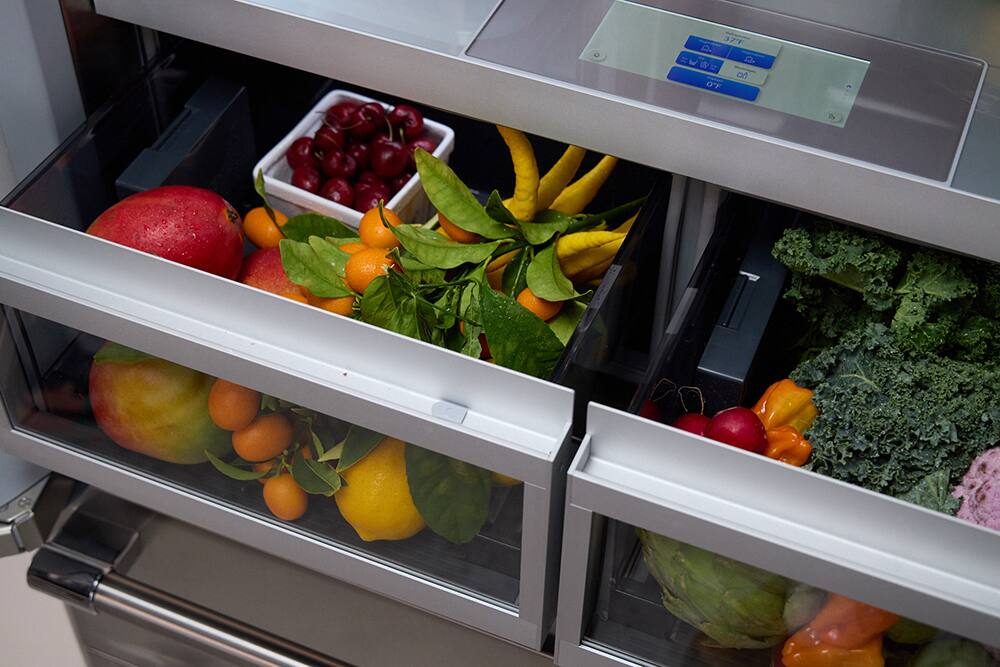 Alt View 10. Thermador - Freedom Collection 48 in Wide 26.8 Cu. Ft. Smart Built-in French Door Bottom Freezer Refrigerator, Professional Handles - Stainless Steel.