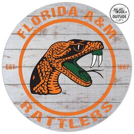 Jardine - Florida A&M Rattlers 20'' x 20'' Indoor/Outdoor Weathered Circle Sign - Green