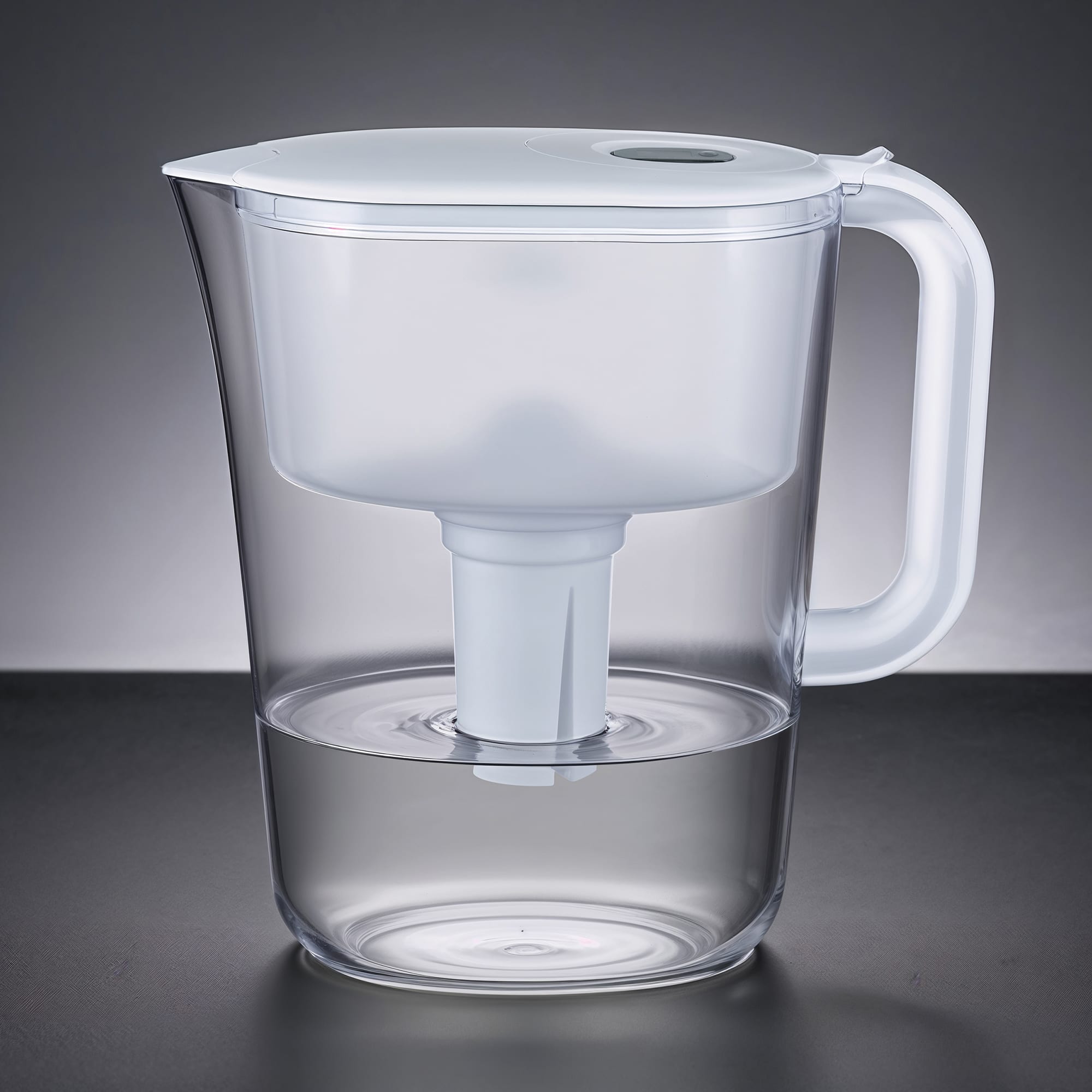 Front. FC Design - Freco 10.5 cup / 2.5L Water Filter Pitcher with 1 Filter, NSF42/53 Certified, Brita filter compatible, BPA Free - White.