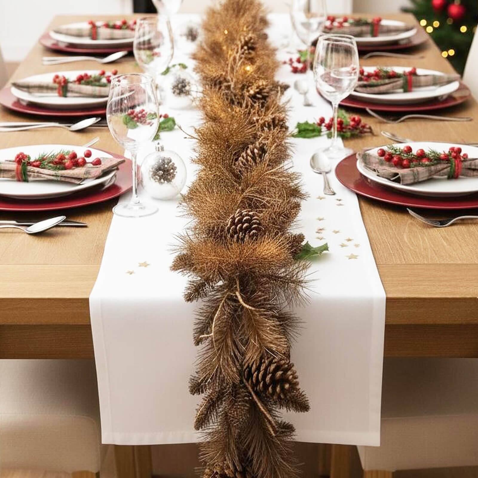 Alt View 5. Costway - Costway 9FT Artificial Christmas Garland with 140 PVC & Pine Needles, Pine Cones - Brown.